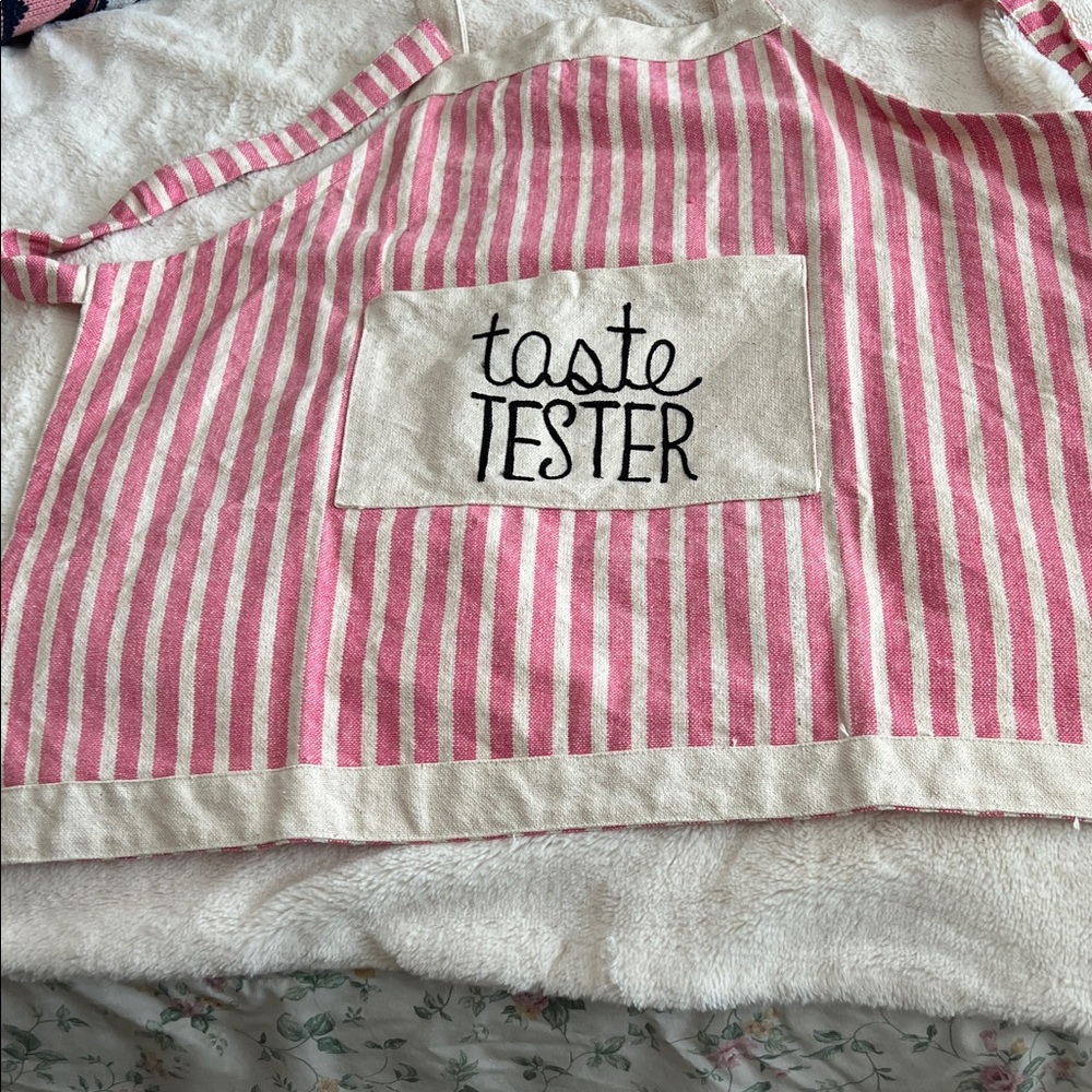 Pink and White Striped Apron for kids